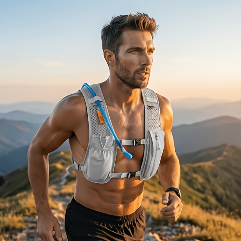 Running Gear Vest - Chaleco de Running Multibolsillos, Ligero y