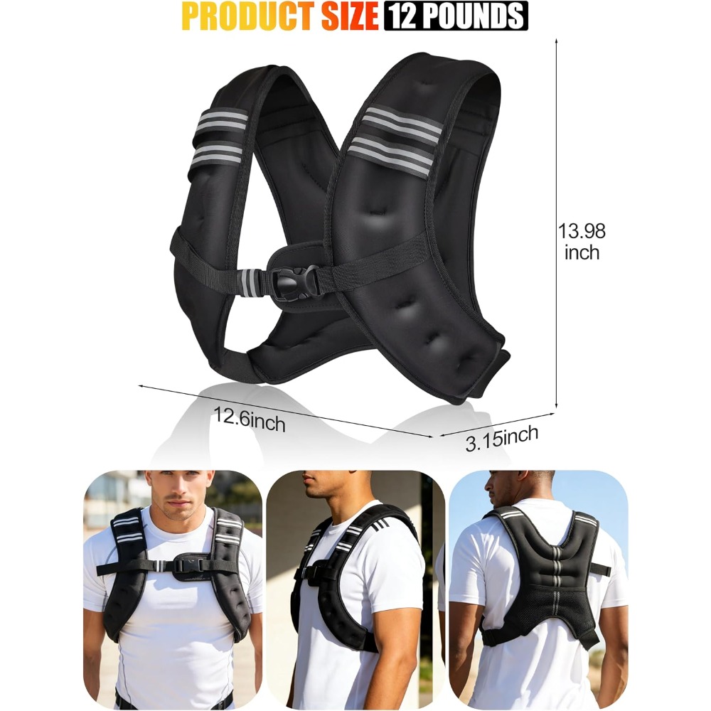 Chaleco con peso para fitness, - Running Gear Vest reseña y precio