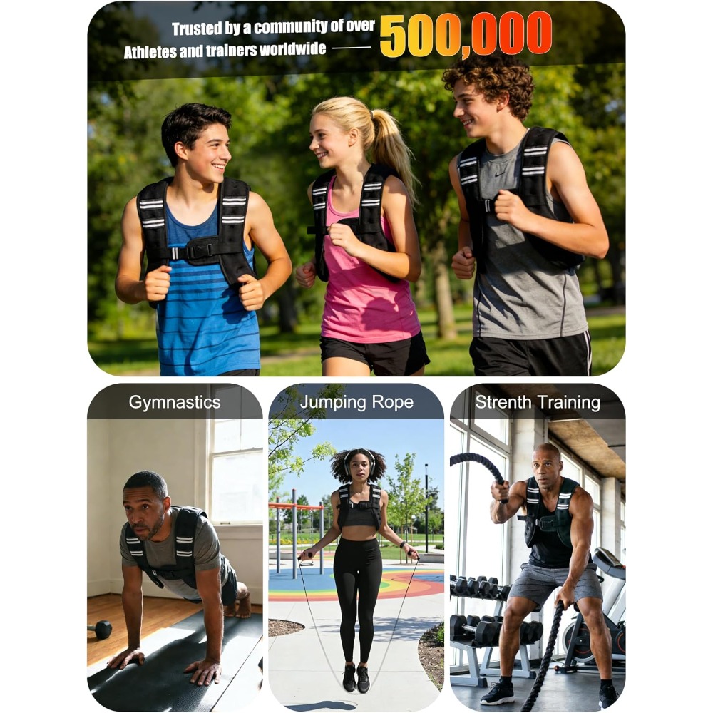 Chaleco con peso para fitness, - Running Gear Vest reseña y precio