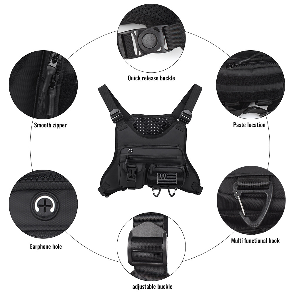 Chaleco frontal para acampar e - Running Gear Vest reseña y precio